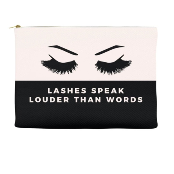 Handbags - Lashes Speak Louder Than Words  Makeup Pouch